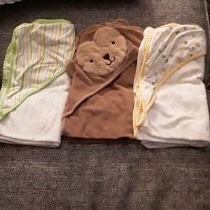 3 baby bath towels.